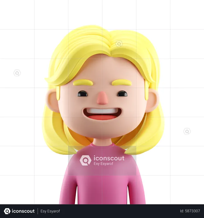 Glückliche Frau  3D Icon