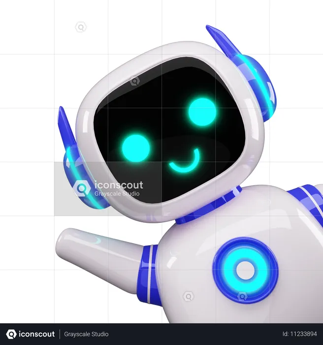 Glücklicher Roboter  3D Icon