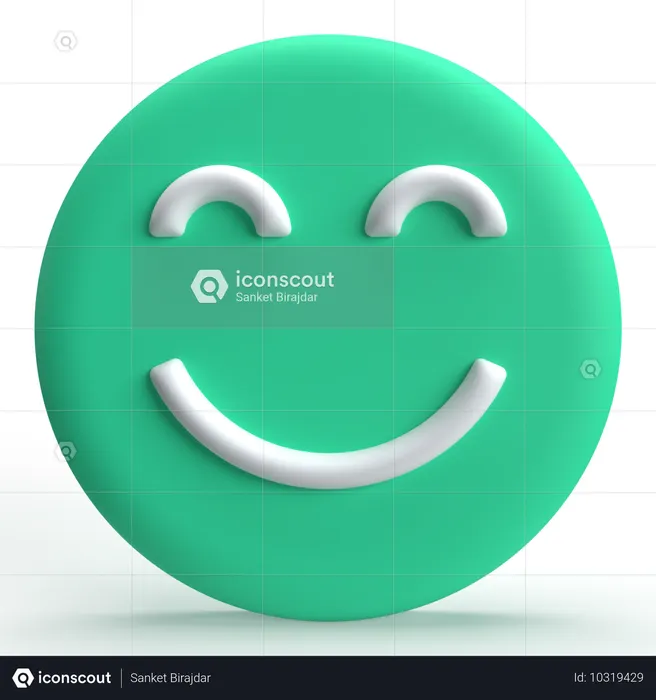 Glückliches Gesicht  3D Icon
