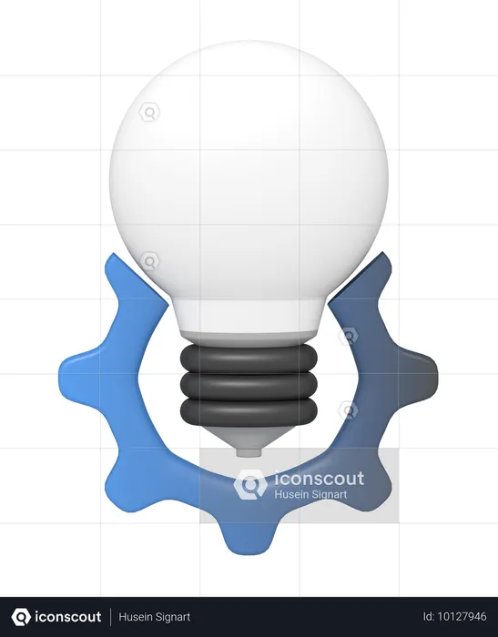 Glühbirne Idee Einstellung  3D Icon