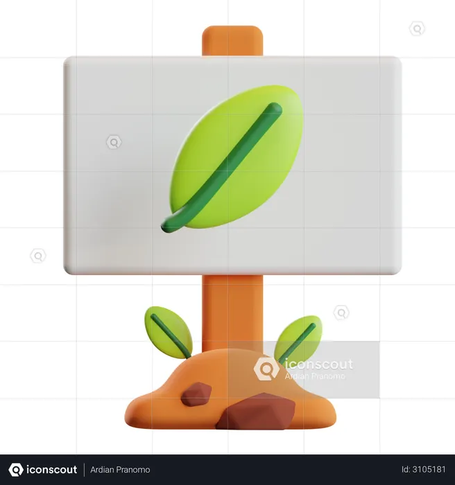 Go Green Plank  3D Illustration