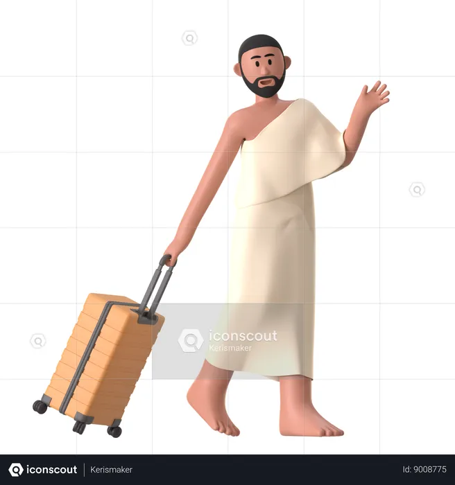 Go on Hajj Male  3D Illustration