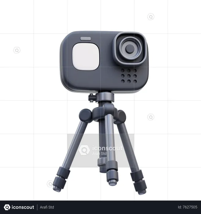 Go Pro With Stand  3D Icon