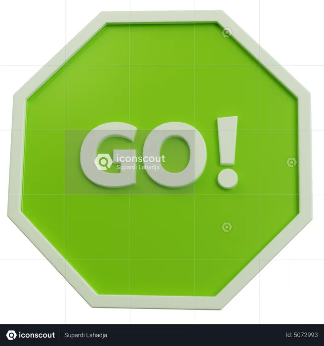 Go Sign  3D Icon