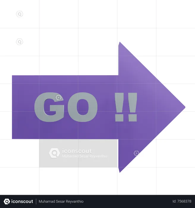 Go This Way  3D Icon