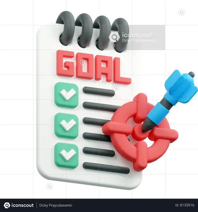 Goal target  3D Icon