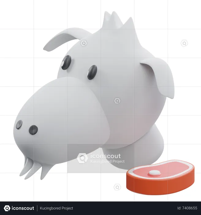 Goat And Meat  3D Icon