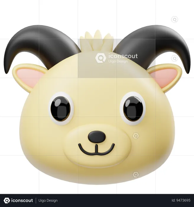 Goat Head  3D Icon