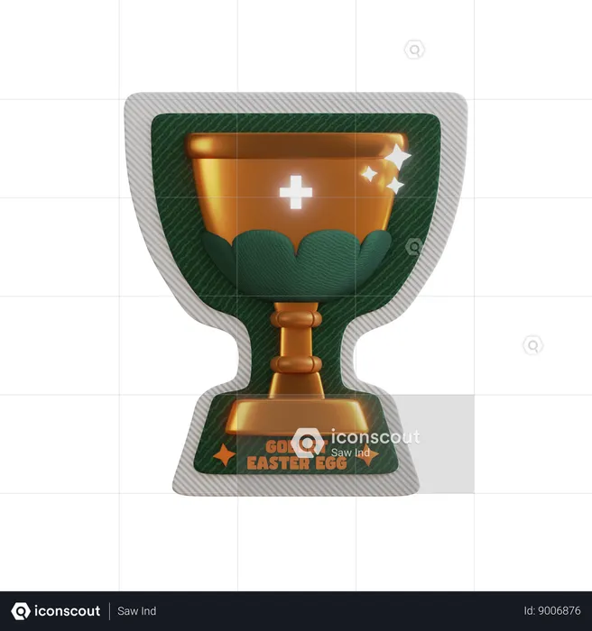 Goblet easter egg  3D Sticker