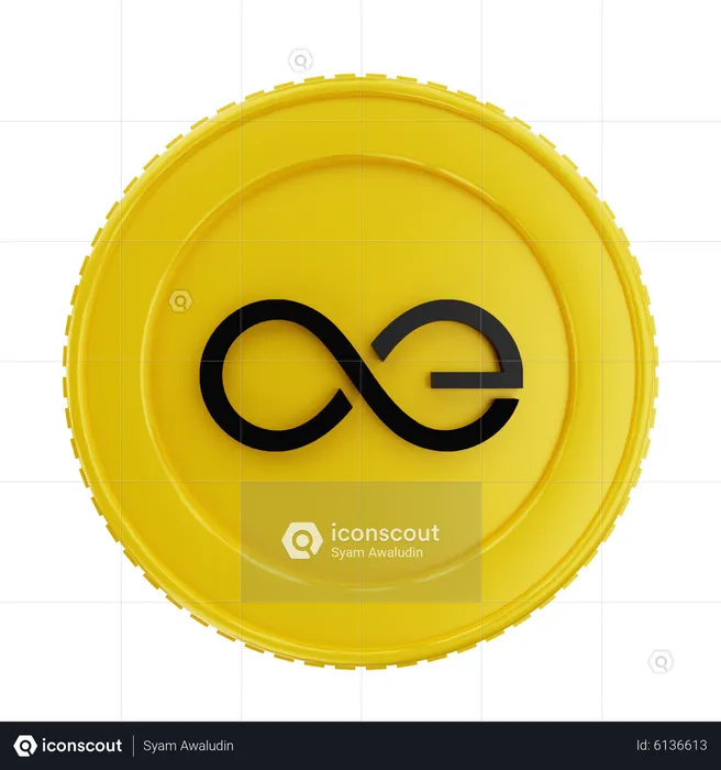 Gold Arternity Coin  3D Icon