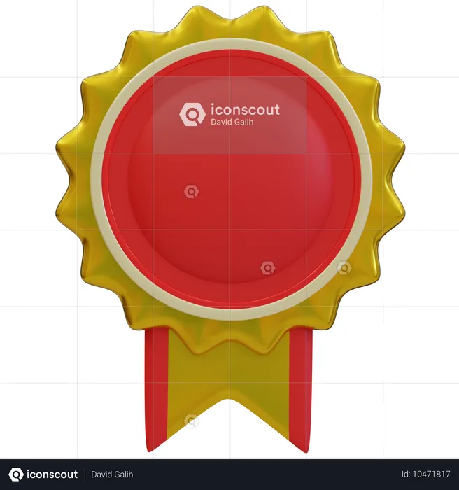 Gold Award Badges  3D Icon