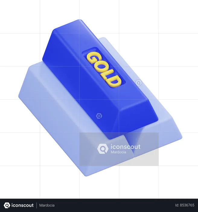 Gold Bar  3D Icon