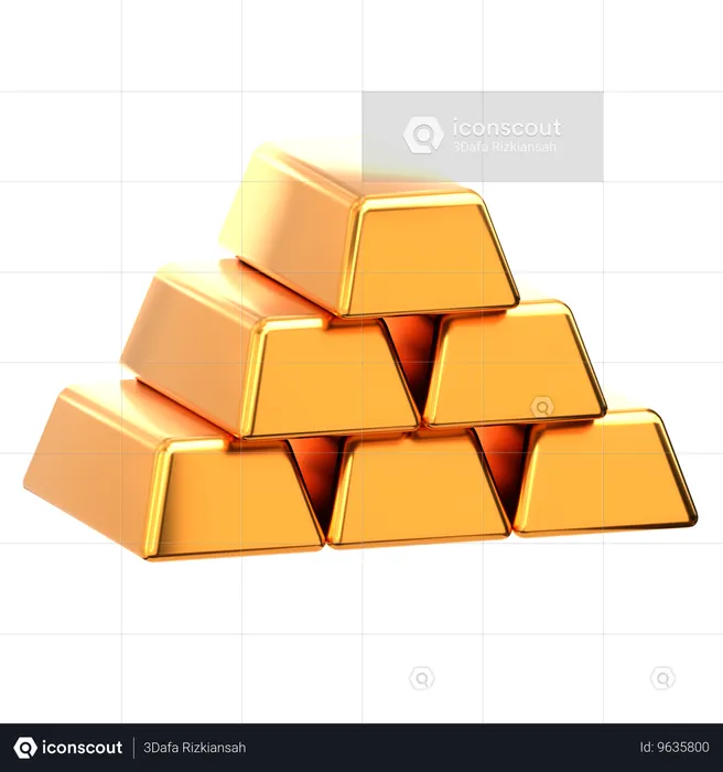 Gold Bar  3D Icon