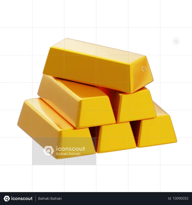 Gold Bar  3D Icon