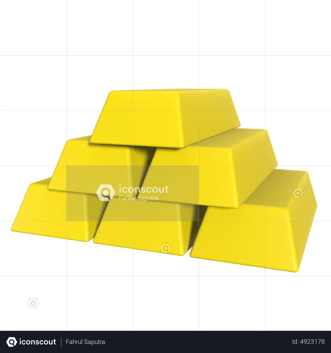 Gold Bars  3D Icon