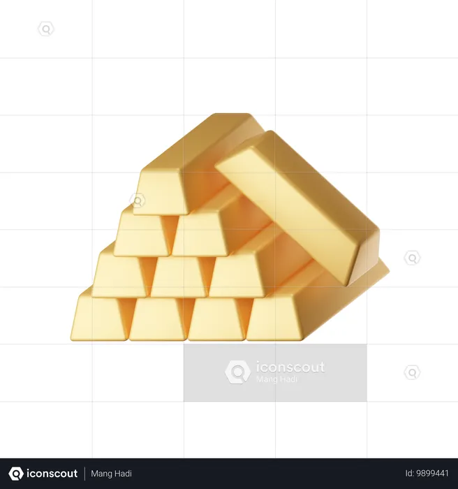 Gold Bars  3D Icon