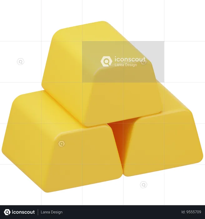 Gold Bars  3D Icon