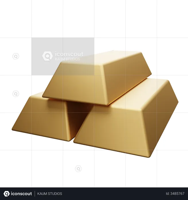 Gold Bars  3D Illustration