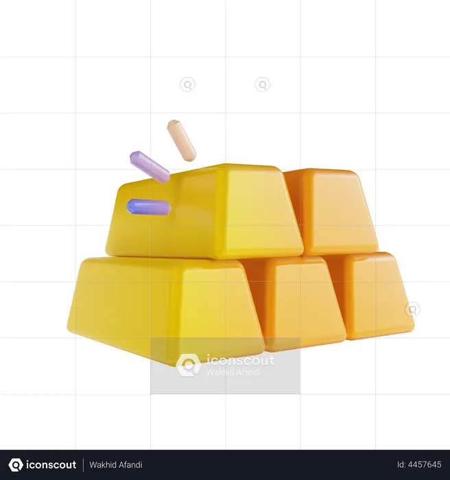 Gold Bars  3D Illustration