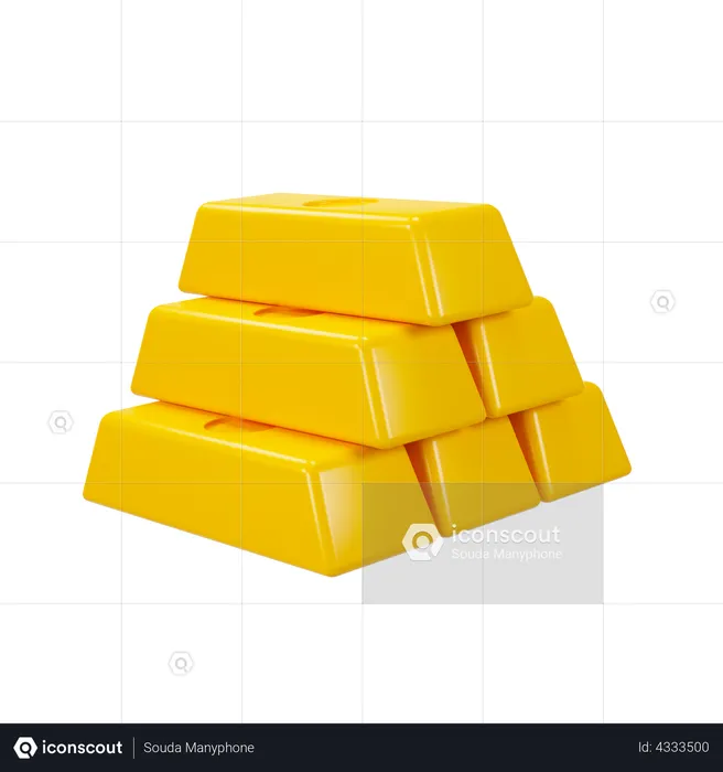 Gold bars  3D Illustration