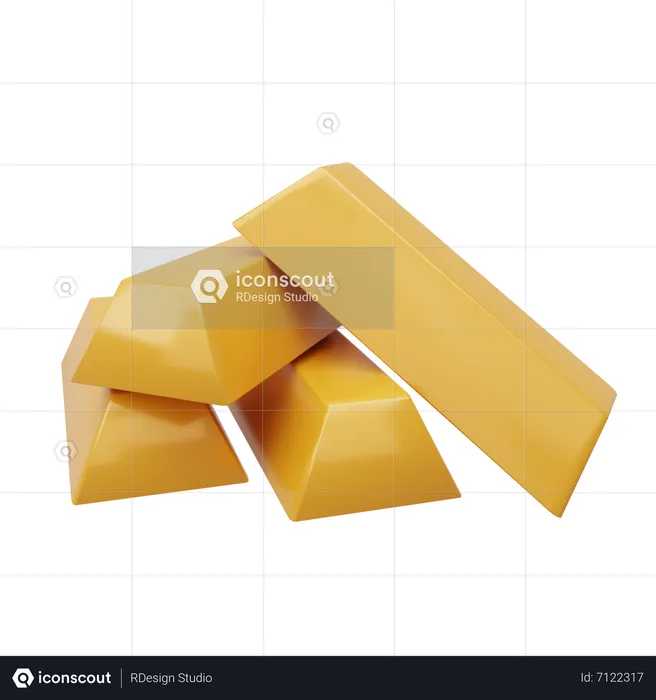 Gold Bars  3D Icon