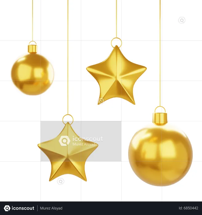 Gold Bauble  3D Icon