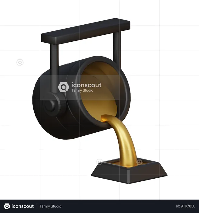 Gold Casting  3D Icon