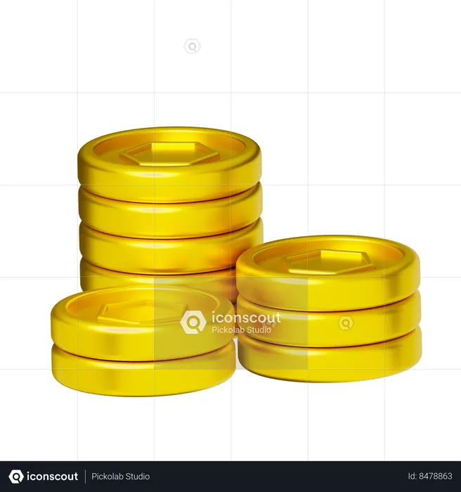 Gold Coin  3D Icon