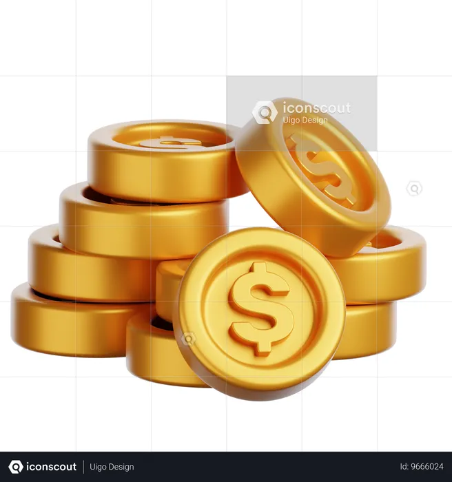 Gold Coin  3D Icon