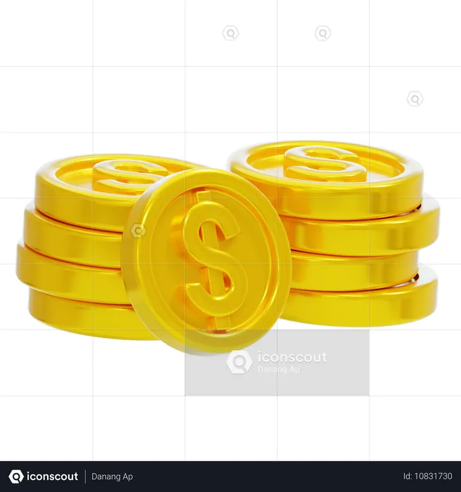 金貨  3D Icon