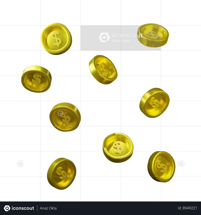 Gold coins  3D Icon