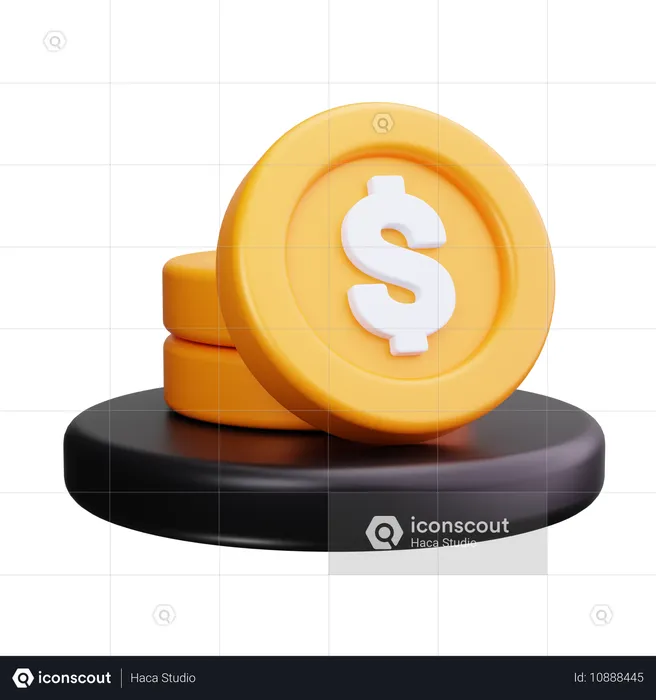 Gold Coins  3D Icon