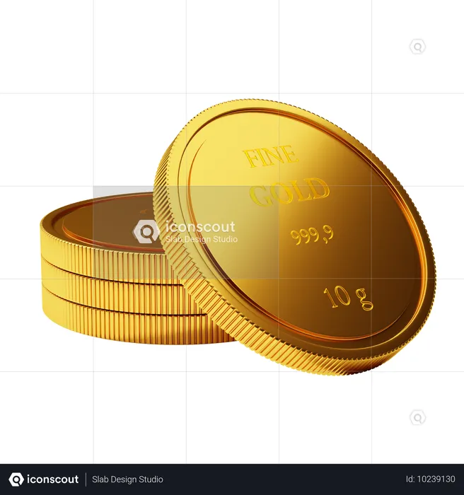 Gold Coins  3D Icon