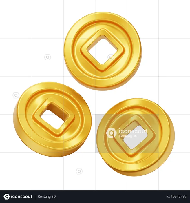 Gold Coins  3D Icon