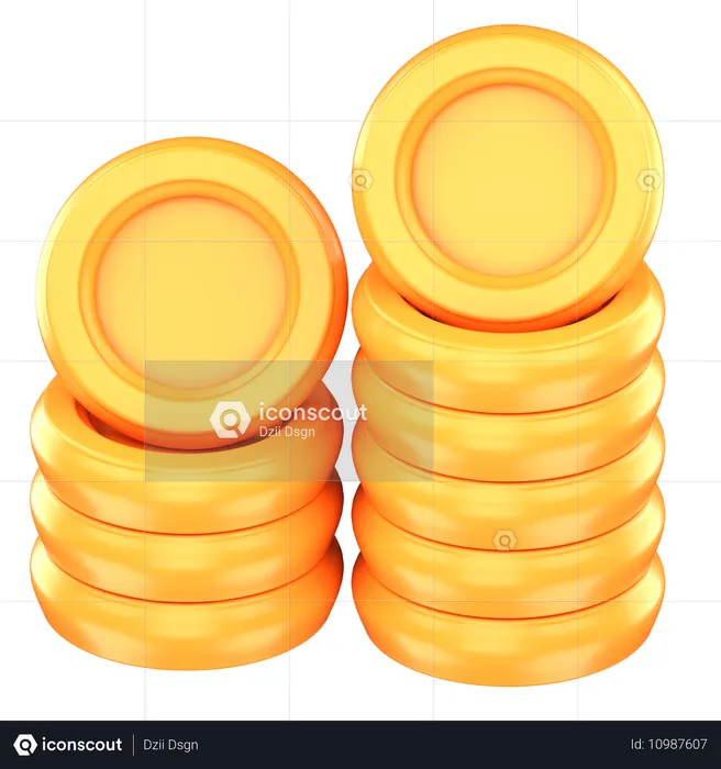 金貨の山  3D Icon