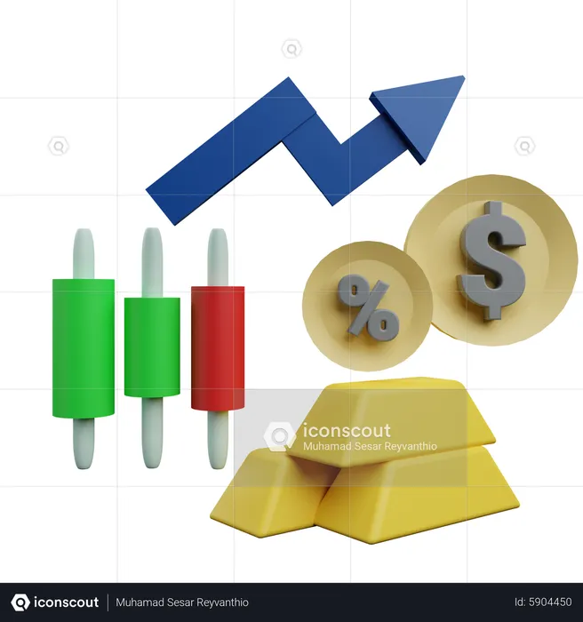Gold Commodity  3D Icon