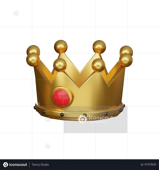 Gold crown  3D Icon