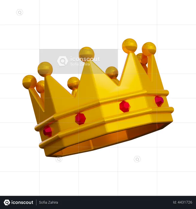 Gold Crown  3D Illustration