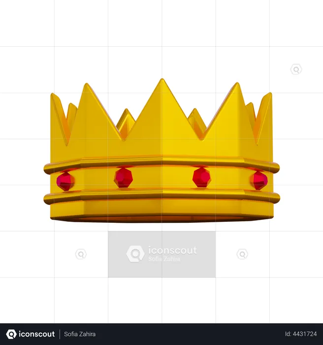 Gold Crown  3D Illustration