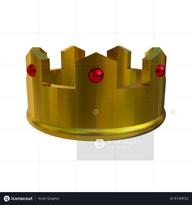 Gold Crown  3D Icon