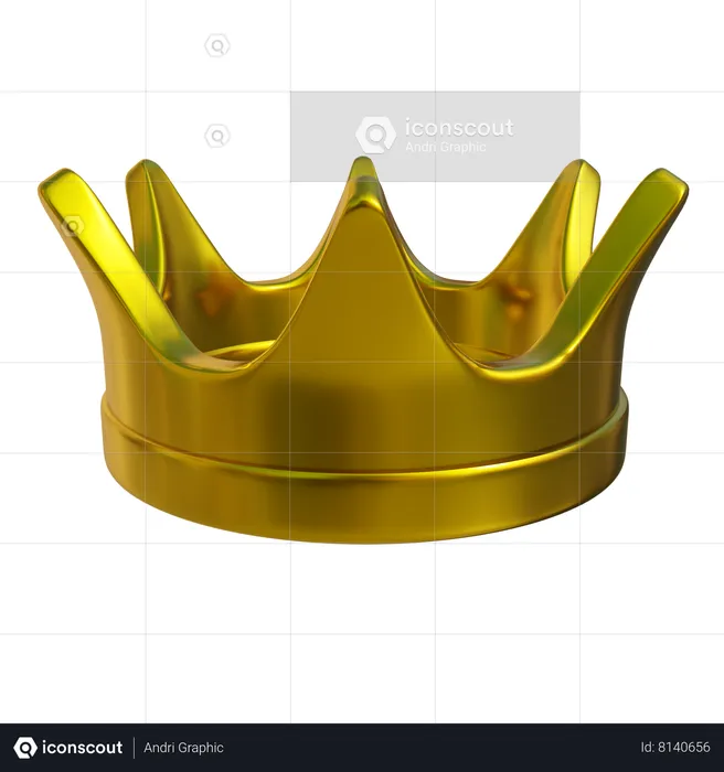 Gold Crown  3D Icon