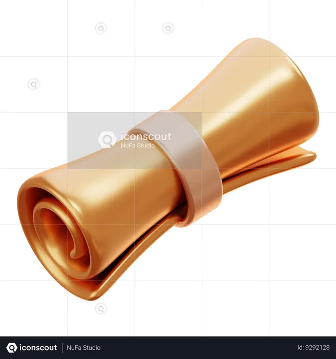 Gold Degree  3D Icon