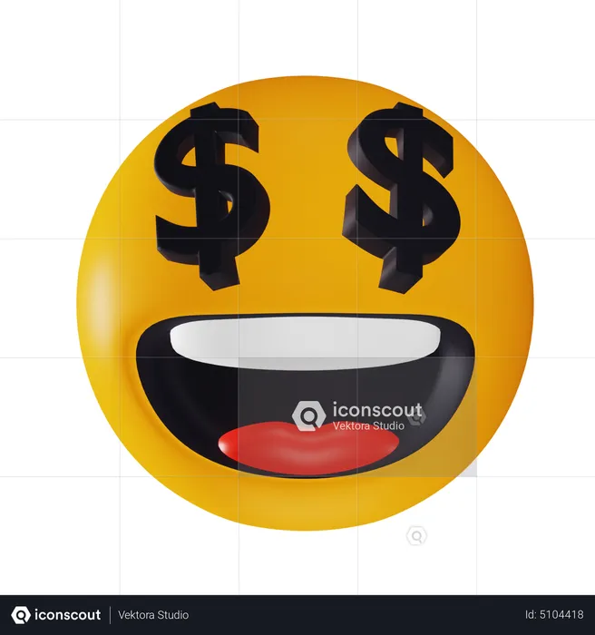 Gold Digger Emoji 3D Icon