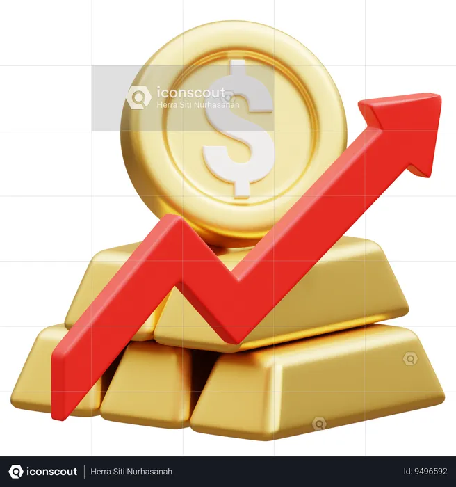 Gold Growth  3D Icon