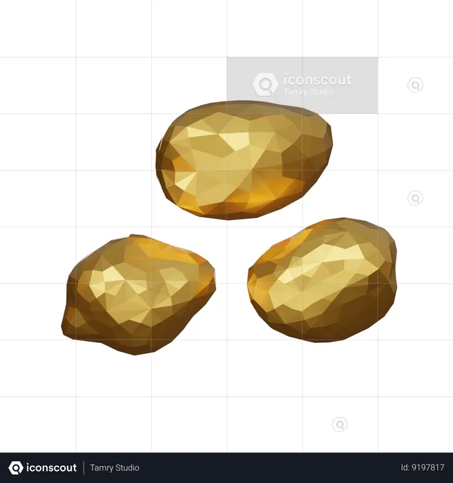 Gold ingot  3D Icon