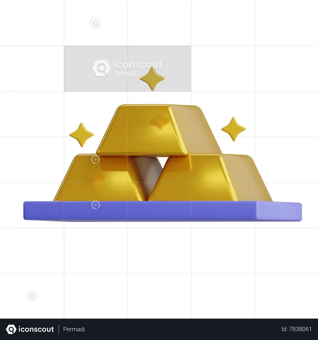 Gold Ingot  3D Icon