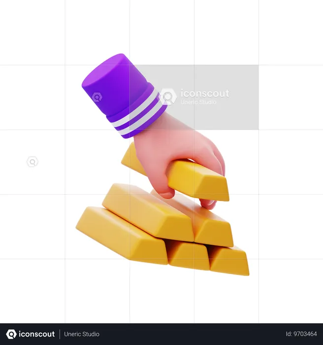 Gold Ingot  3D Icon