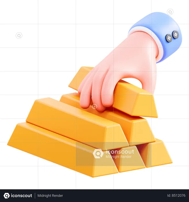 Gold Ingot  3D Icon