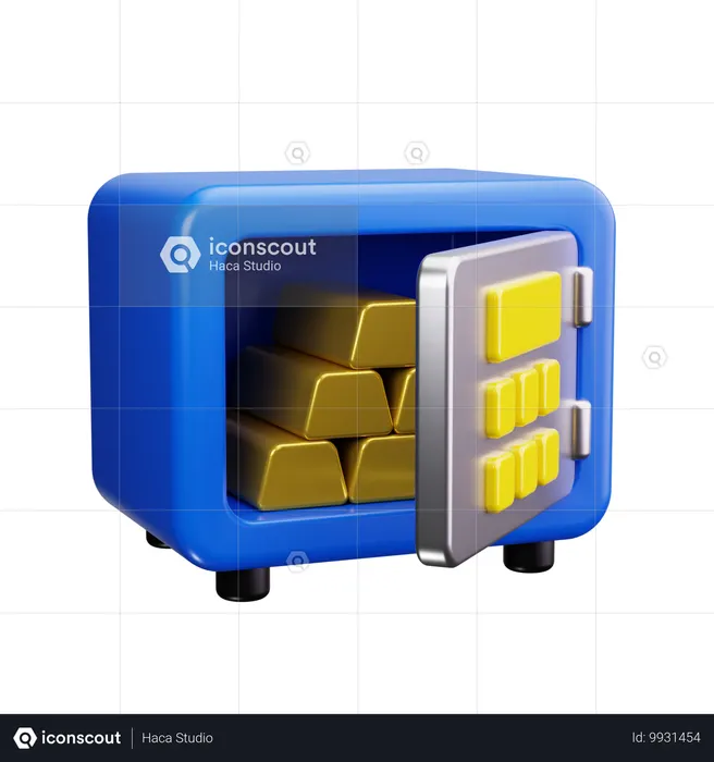 Gold Ingots  3D Icon