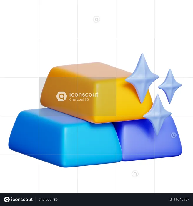 Gold Investment  3D Icon
